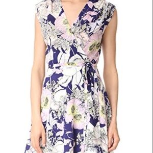 Yumi Kim Bora Bora Navy SoHo‎ Mixer silk wrap dress size 8/large